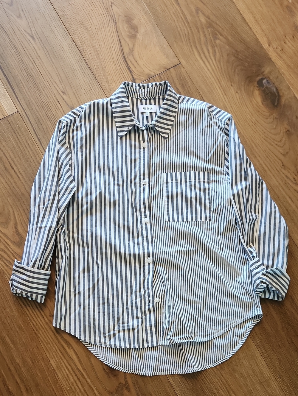 pistola Gary and White Striped Button-Down Shirt
